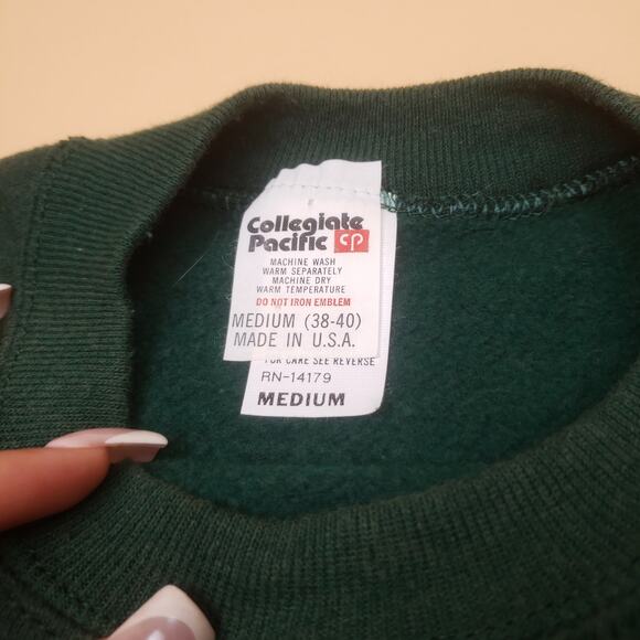 Vintage 70s Collegiate Pacific Cataloochee Winter Ski Vacation Tourist Sweater M - Picture 6 of 9